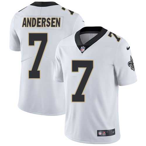 Nike New Orleans Saints #7 Morten Andersen White NFL Vapor Untouchable Limited Jersey,We sell and wholesale Nike New Orleans Saints #7 Morten Andersen White NFL Vapor Untouchable Limited Jersey on line form chian!